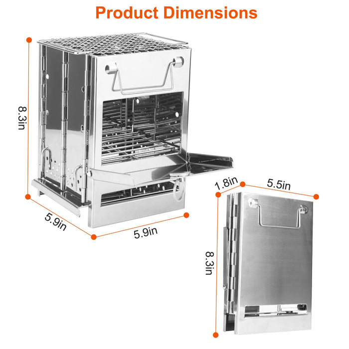 Foldable Travel Stove – For Camping, Hiking, and BBQ