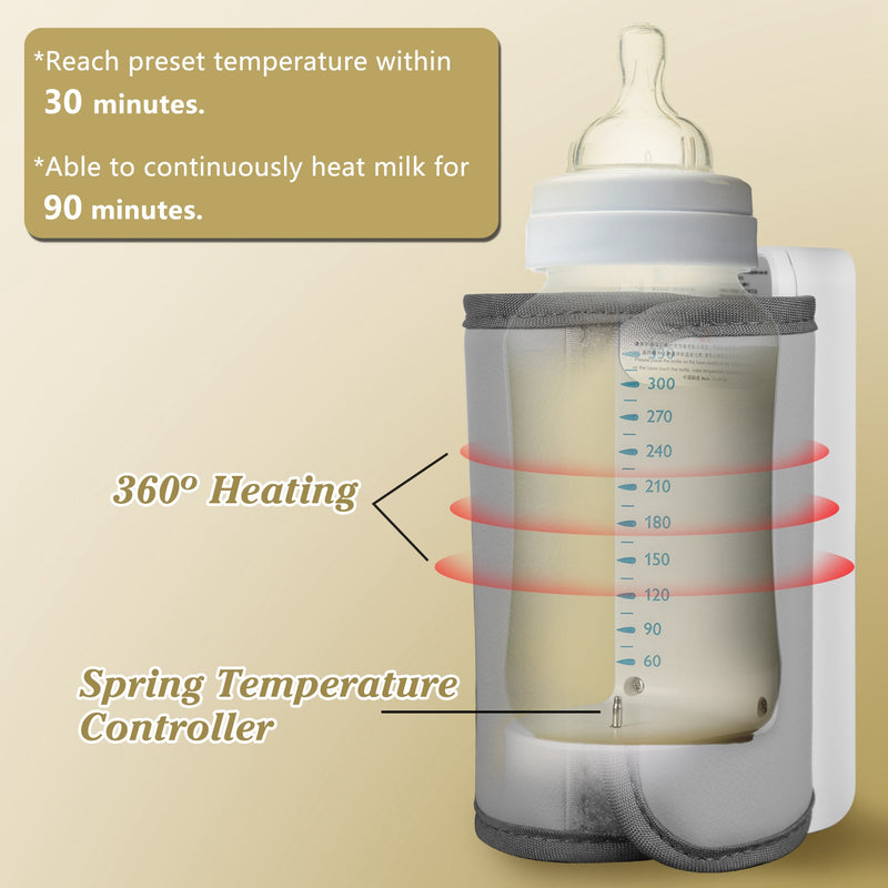 Portable Bottle Warmer – Milk and Formula Warmer with 6 Temperature Settings