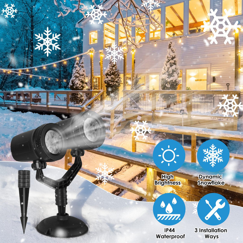 LED Snowflake Projector – Dual Adjustable Head IP44