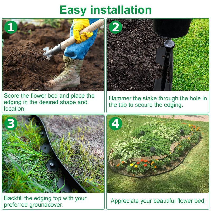 No-Dig Landscape Edging – Black PE Kit