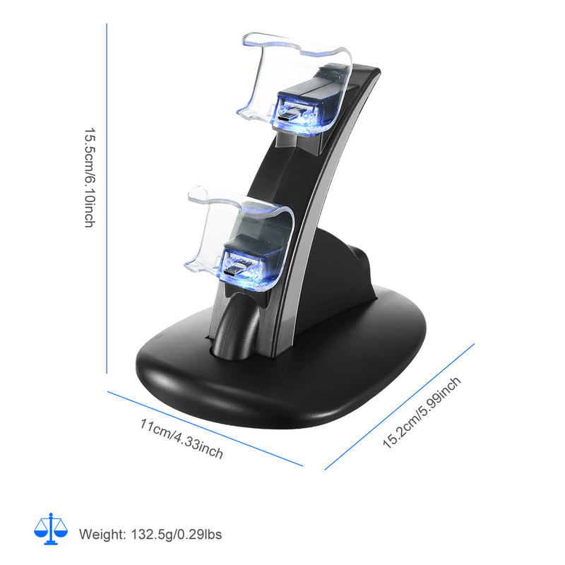 Dual Charging Dock for PS4 Controllers – Micro USB with LED Indicator
