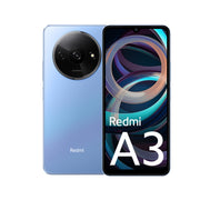 Celular Xiaomi Redmi A3 con pantalla de 6.71 pulgadas, doble SIM, 64GB de almacenamiento y 3GB de RAM.