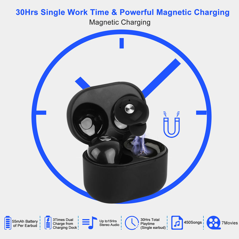 TWS Wireless Earphones V4.2 – IPX4 Stereo with Microphone and Magnetic Case