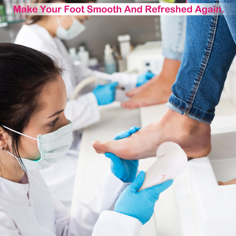 Electric Foot File - Pedicure with Vacuum and 3 Replacement Heads