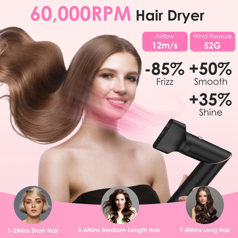 Hot Air Brush – 5-in-1 Kit for Straightening, Curling, and Drying Hair