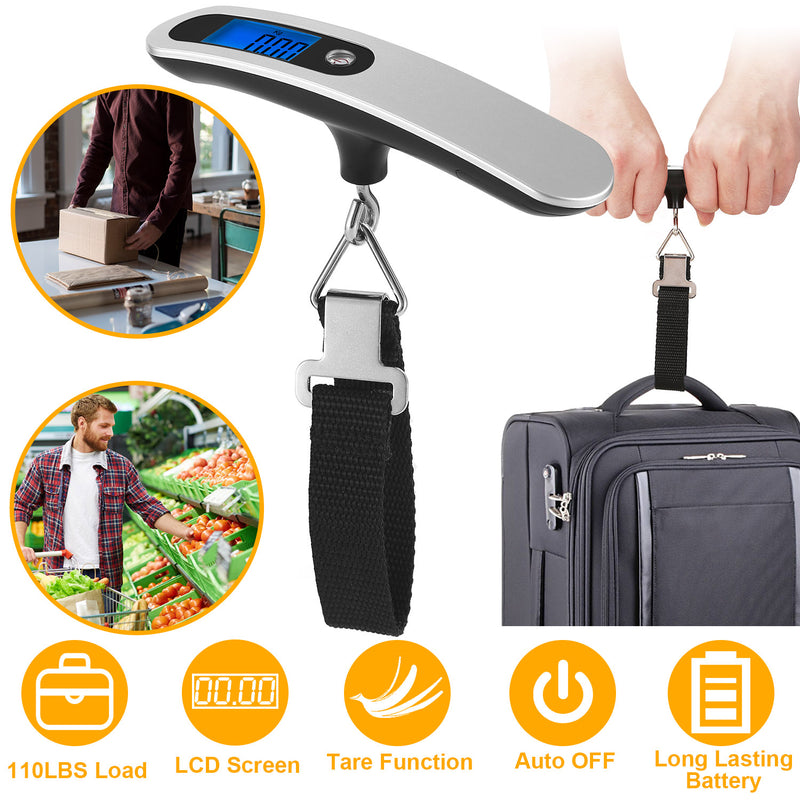 Digital Portable Luggage Scale - 50 kg/110 lbs with LCD Display