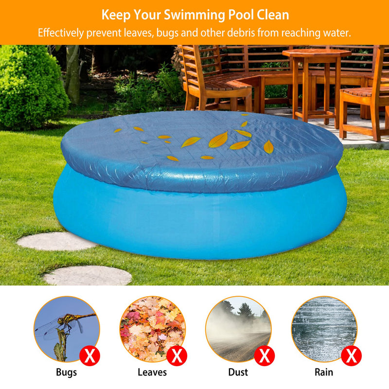 PE Swimming Pool Cover – 8/10/12 Foot Waterproof