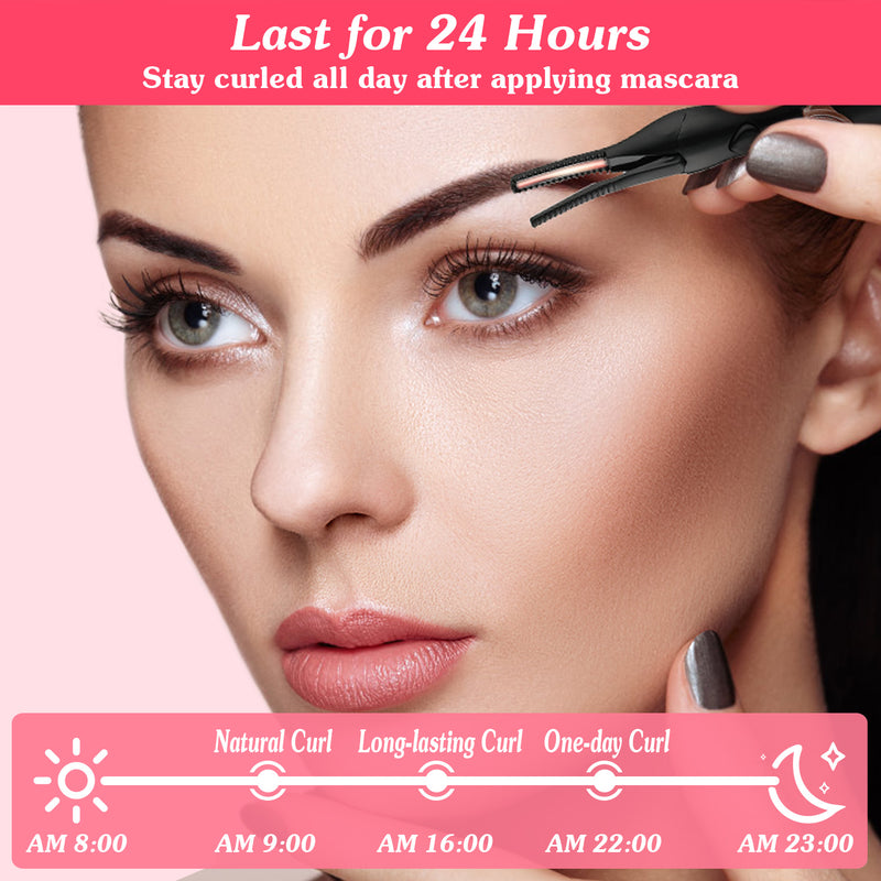 Natural Eyelash Curler - Electric with Comb and 3 Heat Settings
