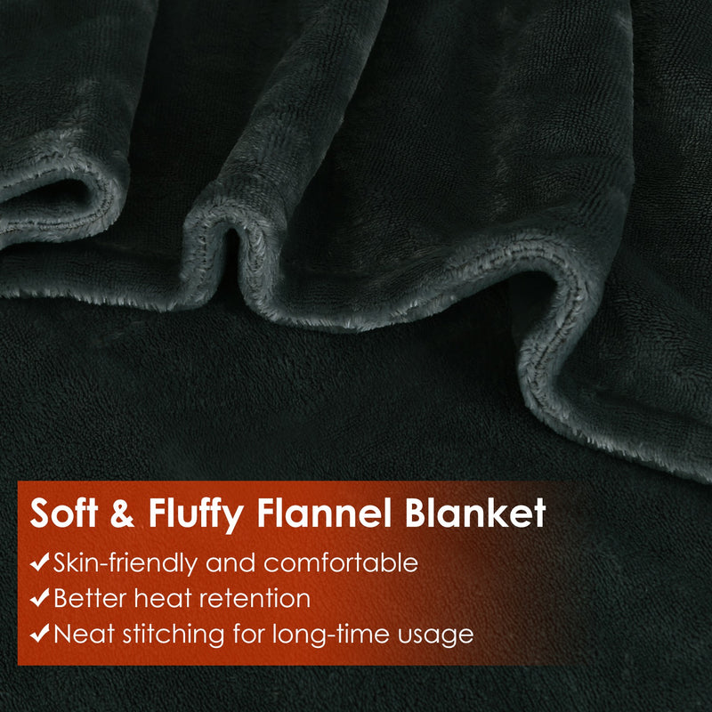 Heated USB Blanket – Flannel Thermal Shawl with 3 Temperature Levels