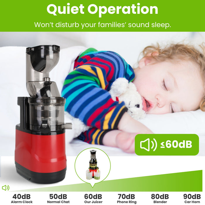 Slow Juicer - 300W with Clear Markings Display and Easy Cleaning