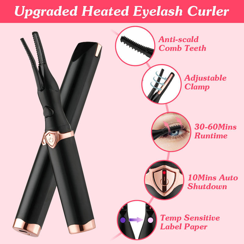 Natural Eyelash Curler - Electric with Comb and 3 Heat Settings