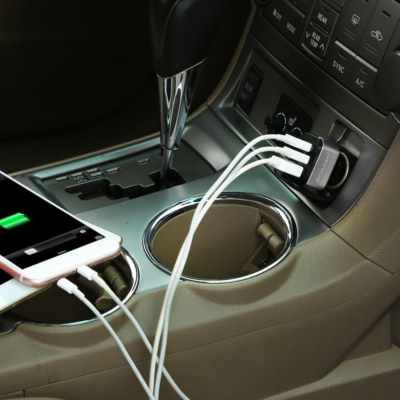 Car Charger 3 Ports – Compact, 30W for Phones and Tablets