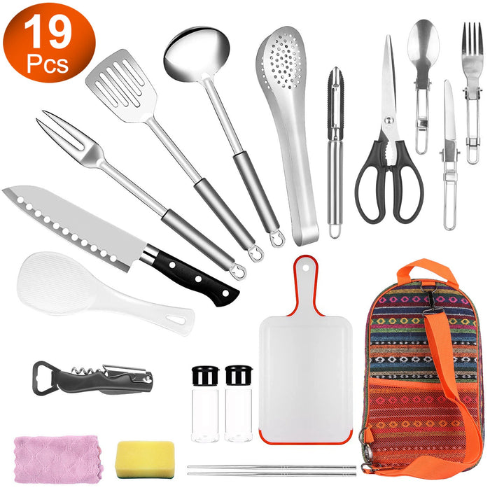 Complete Utensil Kit – Portable Kitchen for Camping, Hiking, and BBQs