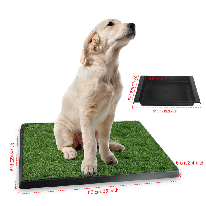 Dog Training Mat - Artificial Grass with Indoor/Outdoor Potty Tray