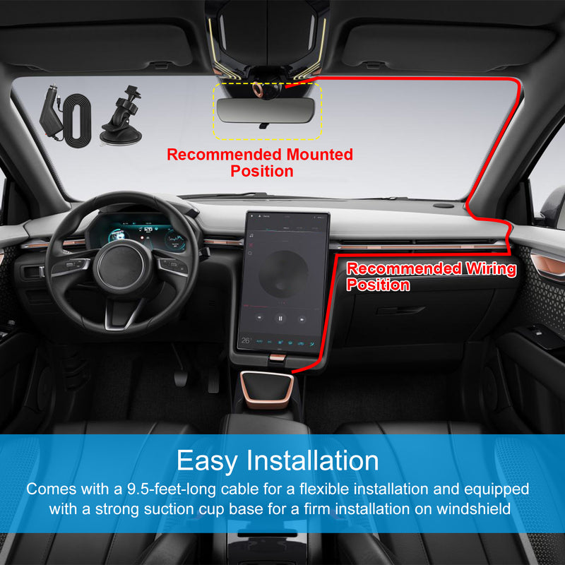 Car Video Recorder – Full HD 1080P with Night Vision and Loop Recording