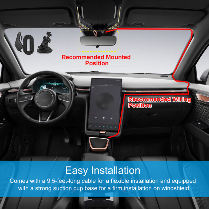 Car Video Recorder – Full HD 1080P with Night Vision and Loop Recording