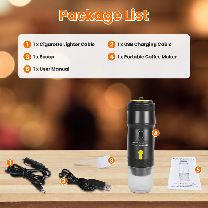 Portable Espresso Machine – For Car, Camping, and Office