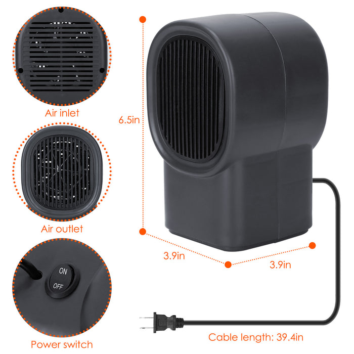 Compact Electric Heater – 400W Portable for Small Spaces