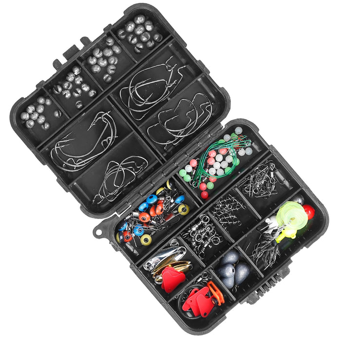 Complete Fishing Accessories Set – 188 Pieces with Storage Box