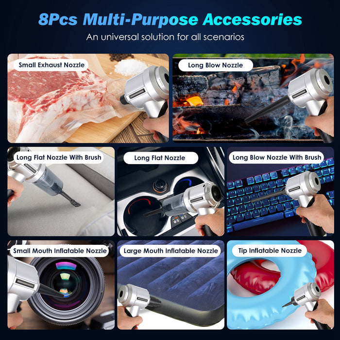 4-in-1 Portable Vacuum Cleaner – 20000PA Brushless Motor
