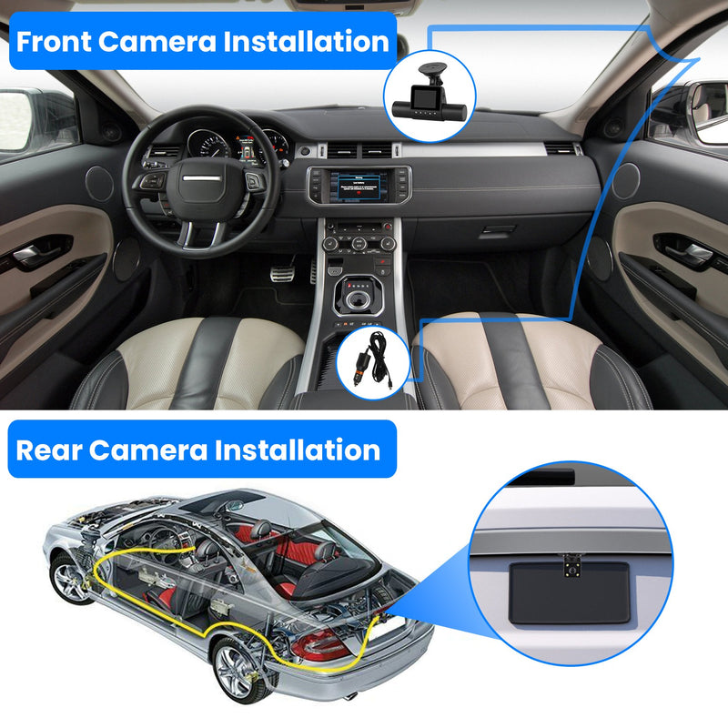 4 Channel Dash Cam – 1080P Front, Night Vision, and 32GB Card