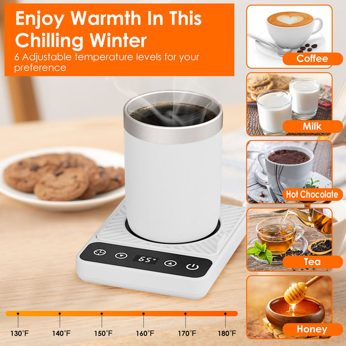 Electric Cup Warmer – 6 Temperature Settings with Timer