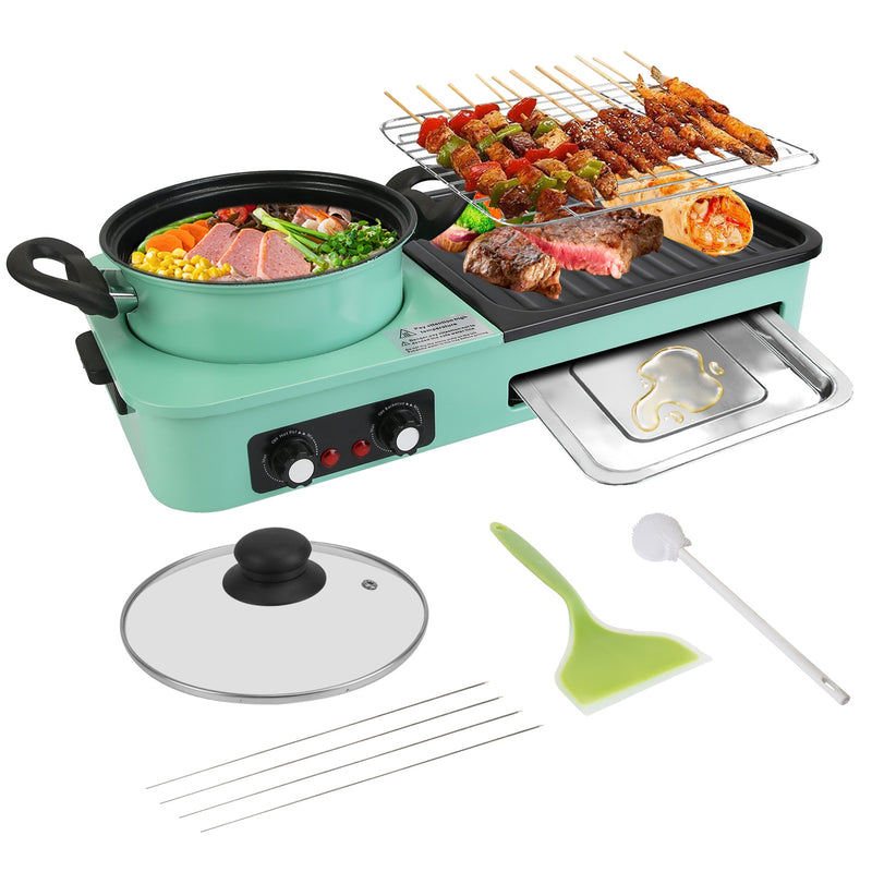 3-in-1 Multifunctional Electric Pot – Grill, Frying Pan, and Hot Pot 1600W