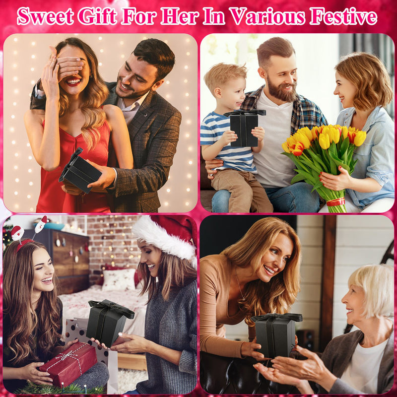 Preserved Real Rose – Gift Box with Heart Necklace