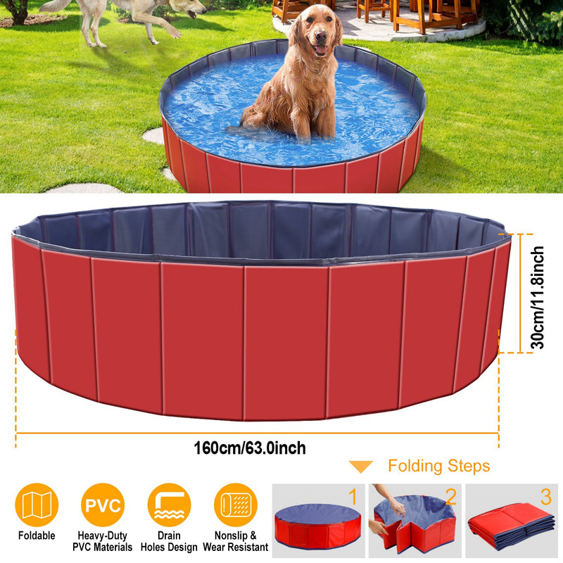 Pet Bathtub - 160cm PVC Pool for Dogs and Cats