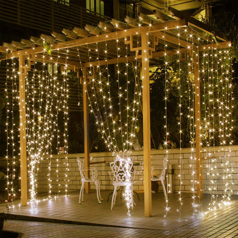 LED Curtain Lights – 3M IP44 Waterproof with 8 Lighting Effects