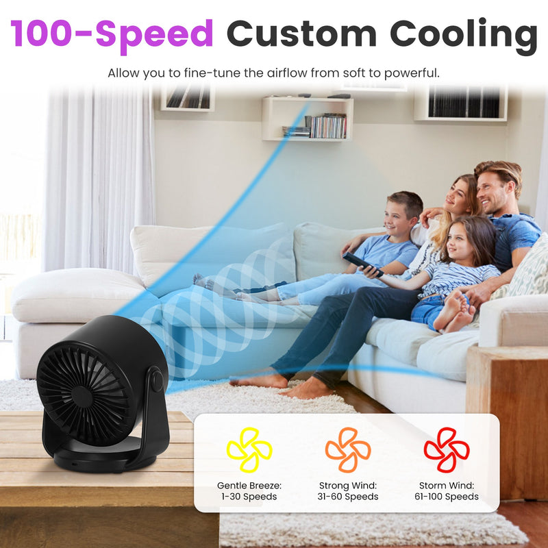 Portable Desk Fan – Rechargeable with Tilt Angle for Home and Office