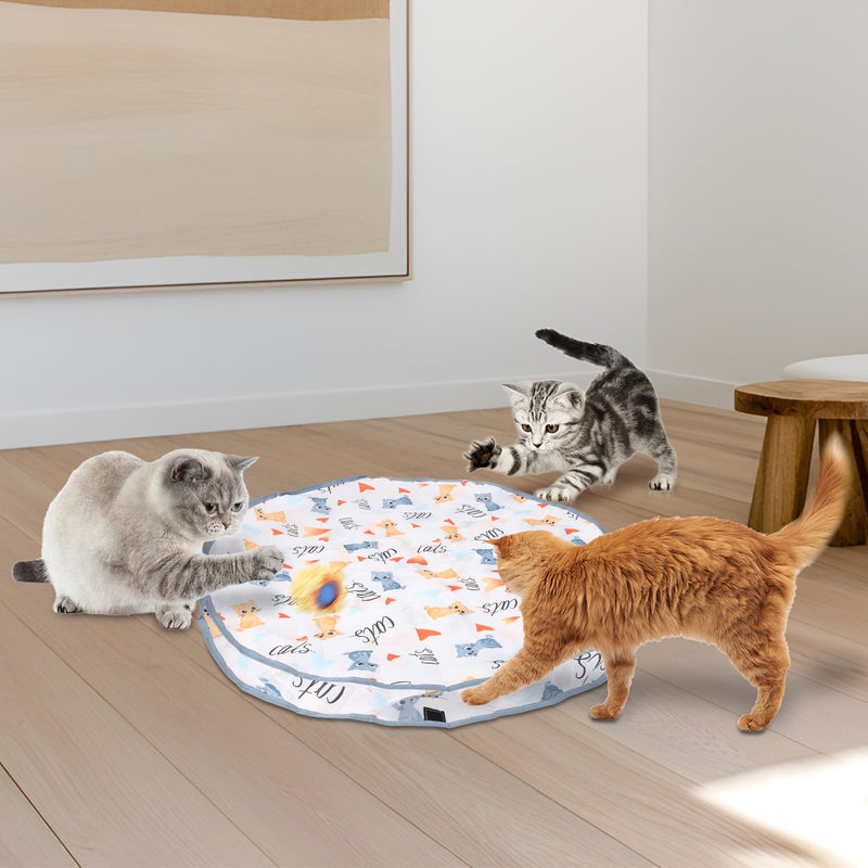 Interactive Cat Toy – Smart Ball with Random Movement, 2 Modes, and Fabric Bag