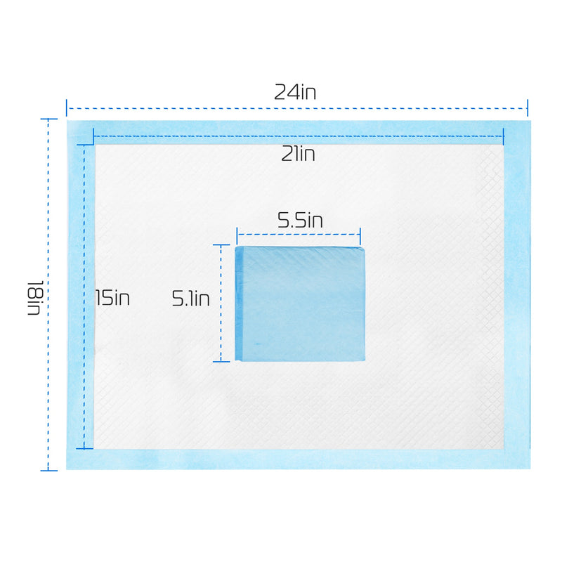Absorbent Puppy Pads – 50 Count, 24×18 in