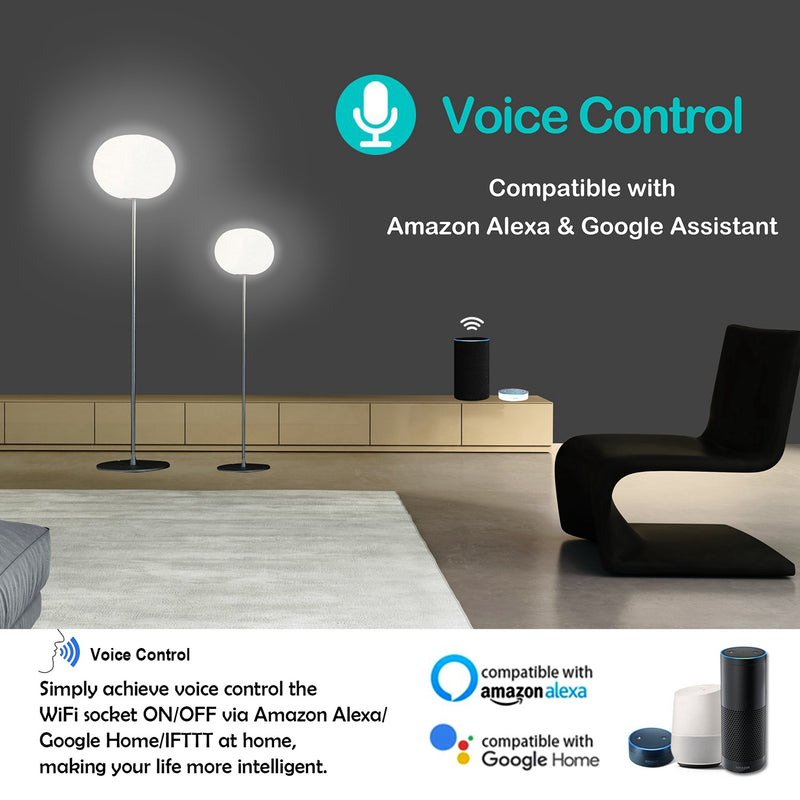 WiFi Smart Socket – Smart Plug with Voice Control and Timer