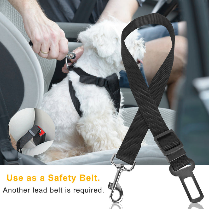 Vehicle Safety Leash – 2 Adjustable Pieces for Pets