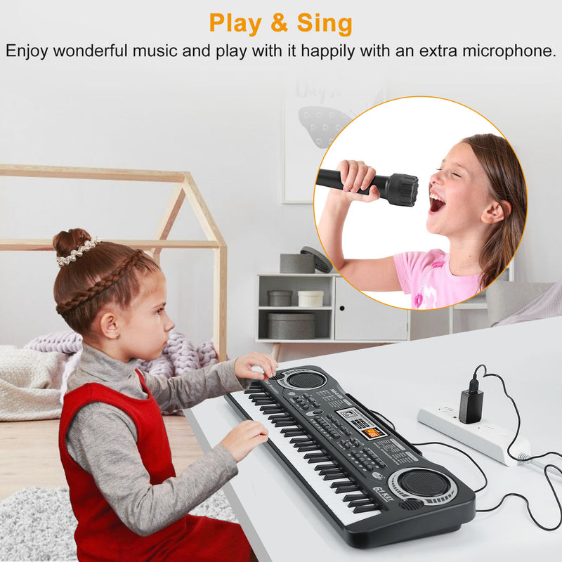 Digital Music Keyboard – 61 Keys for Children's Learning and Beginner Adults