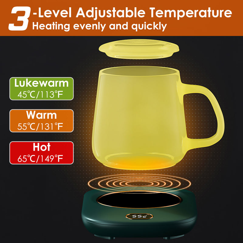 Mug Warmer – 3 Adjustable Temperatures, Ideal for Office and Home