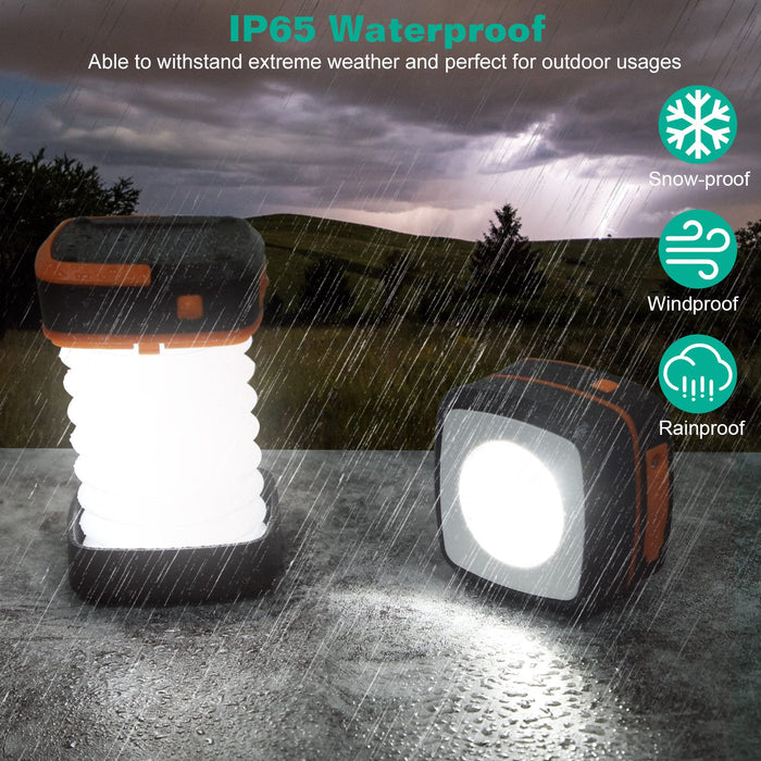 Solar Camping Lantern – Portable Folding with Rechargeable LED Light