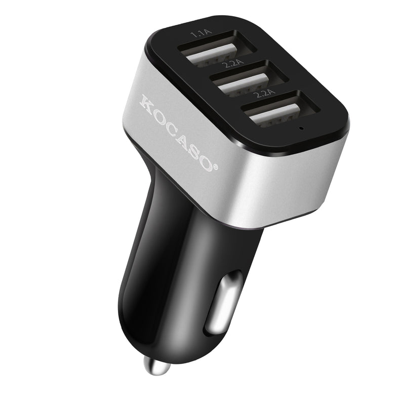 Car Charger 3 Ports – Compact, 30W for Phones and Tablets