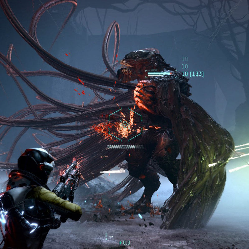 Videojuego Returnal para PlayStation 5, juego de acción y ciencia ficción en caja con arte en la portada.