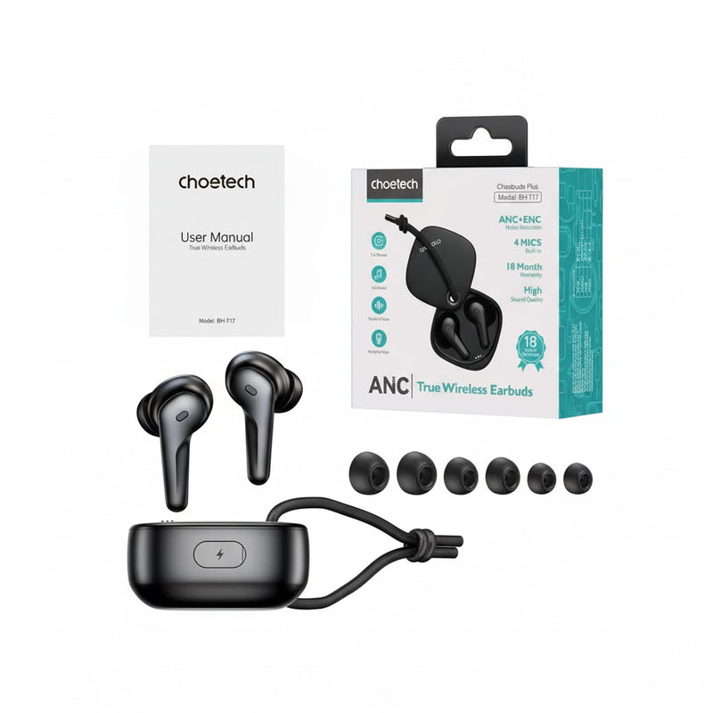 6 Units of Choetech Aura ENC TWS BH-T18 Wireless Earbuds