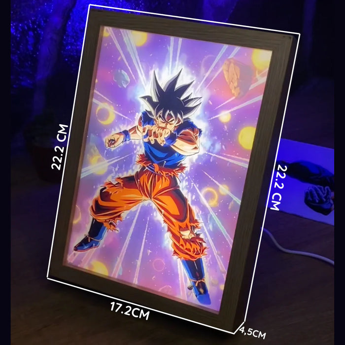Cuadro de Luz LED Vegeta: "El Orgullo Saiyan en Acción"