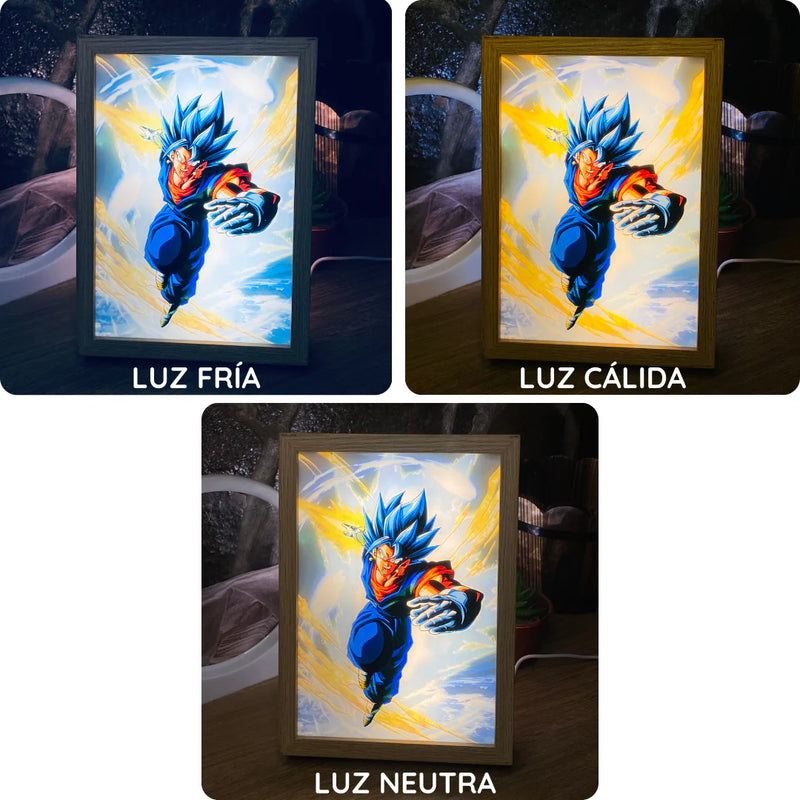 Goku Aura LED Light Box: "The Strength of a Warrior Since Childhood"