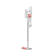 Aspiradora Xiaomi Mi Vacuum Cleaner G10 en acción, con boquilla y depósito de polvo visible, ideal para limpieza del hogar.