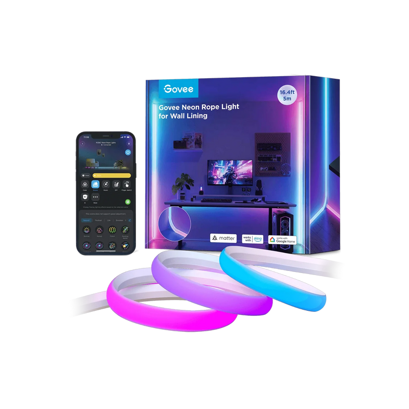 Govee Neon Rope Light for Wall Lining H6641 Smart LED Strip
