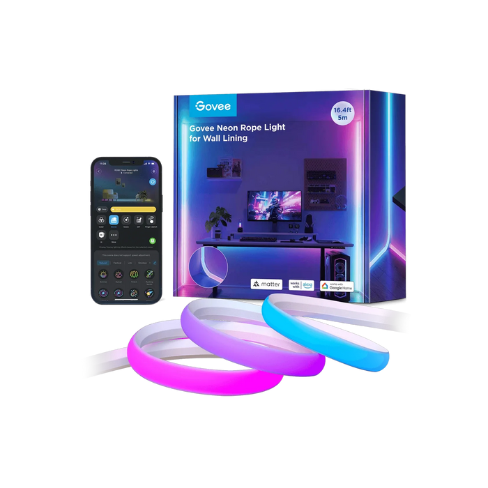 Tira de luces LED inteligente Govee Neon Rope Light for Wall Lining H6641