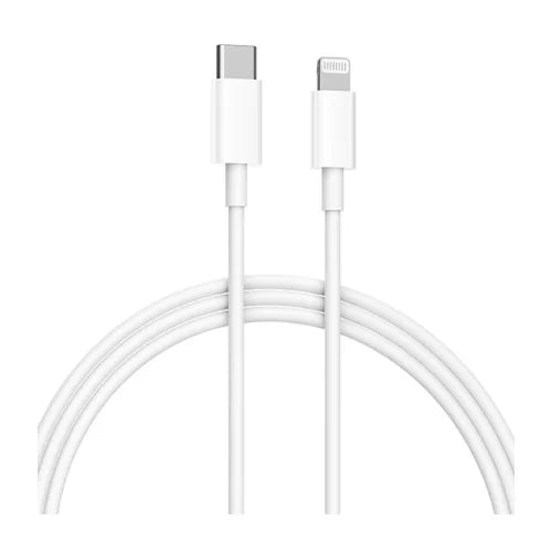 Cable Xiaomi Mi Tipo C a Lightning de 1M para carga rápida, compatible con iPhone, en color negro.
