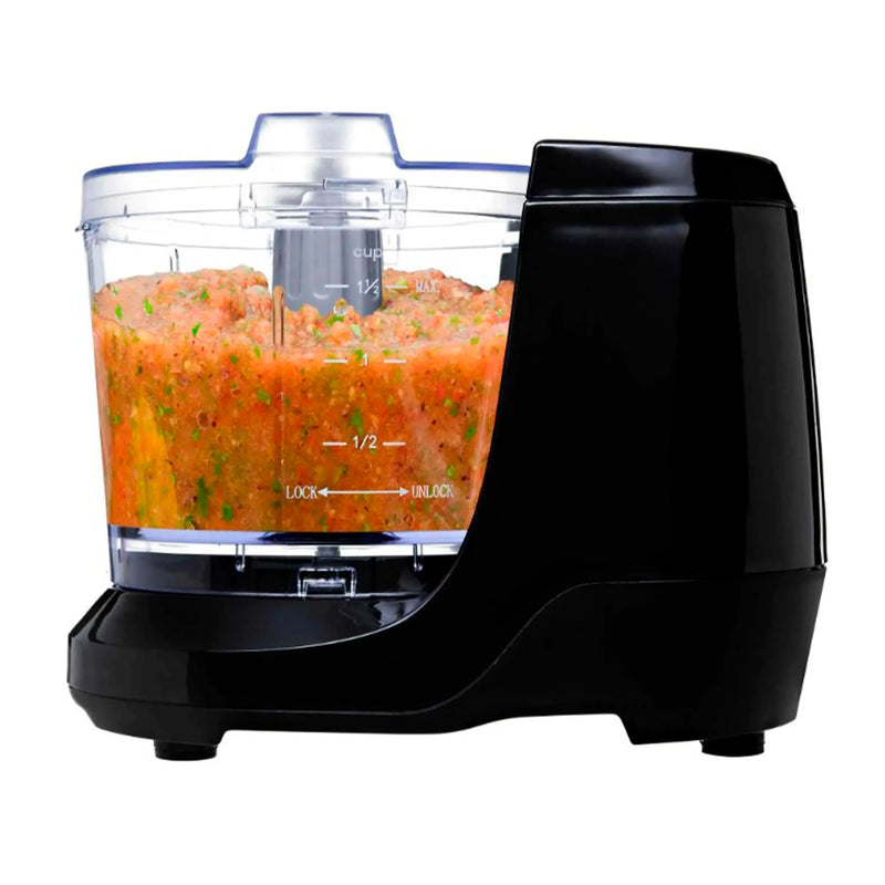 Procesador de alimentos Magic Chef mini con 2 velocidades, potencia de 200W para tareas de cocina en el hogar.