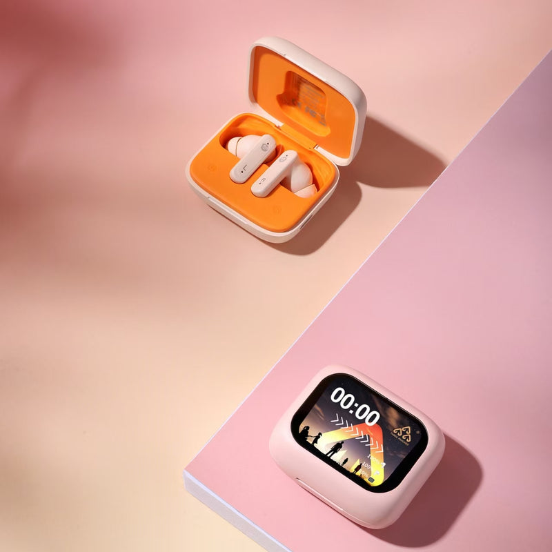 Three Peaches ST3 Wireless Earbuds with Touchscreen Display