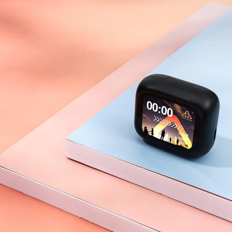Three Peaches ST3 Wireless Earbuds with Touchscreen Display
